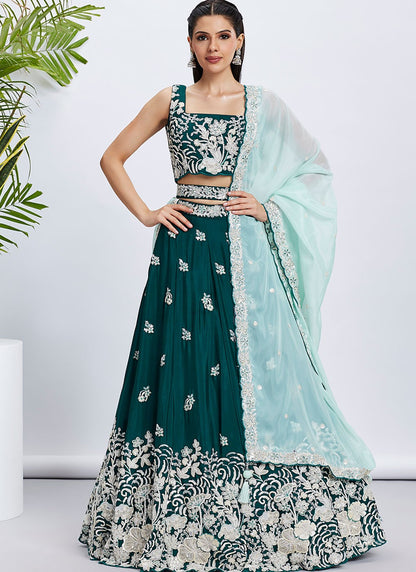 Embroidered Georgette A - Line Lehenga - L2065