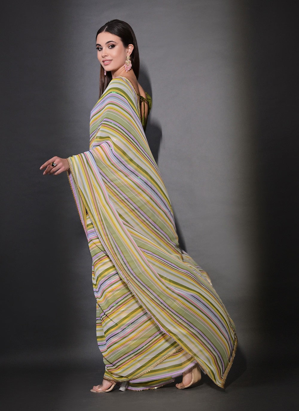 Classic Sequins Georgette Saree - S7194
