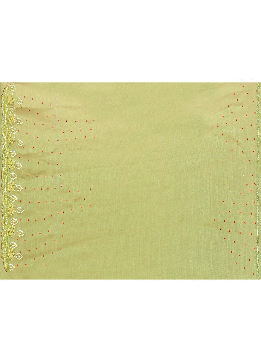 Classic Saree Hand Embroidery Green Jimmy Chu Saree S13148
