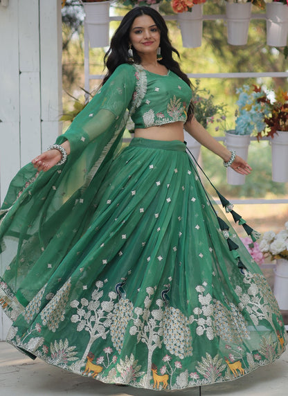 Machine Embroidery Fancy Fabric Bollywood Style - L2394