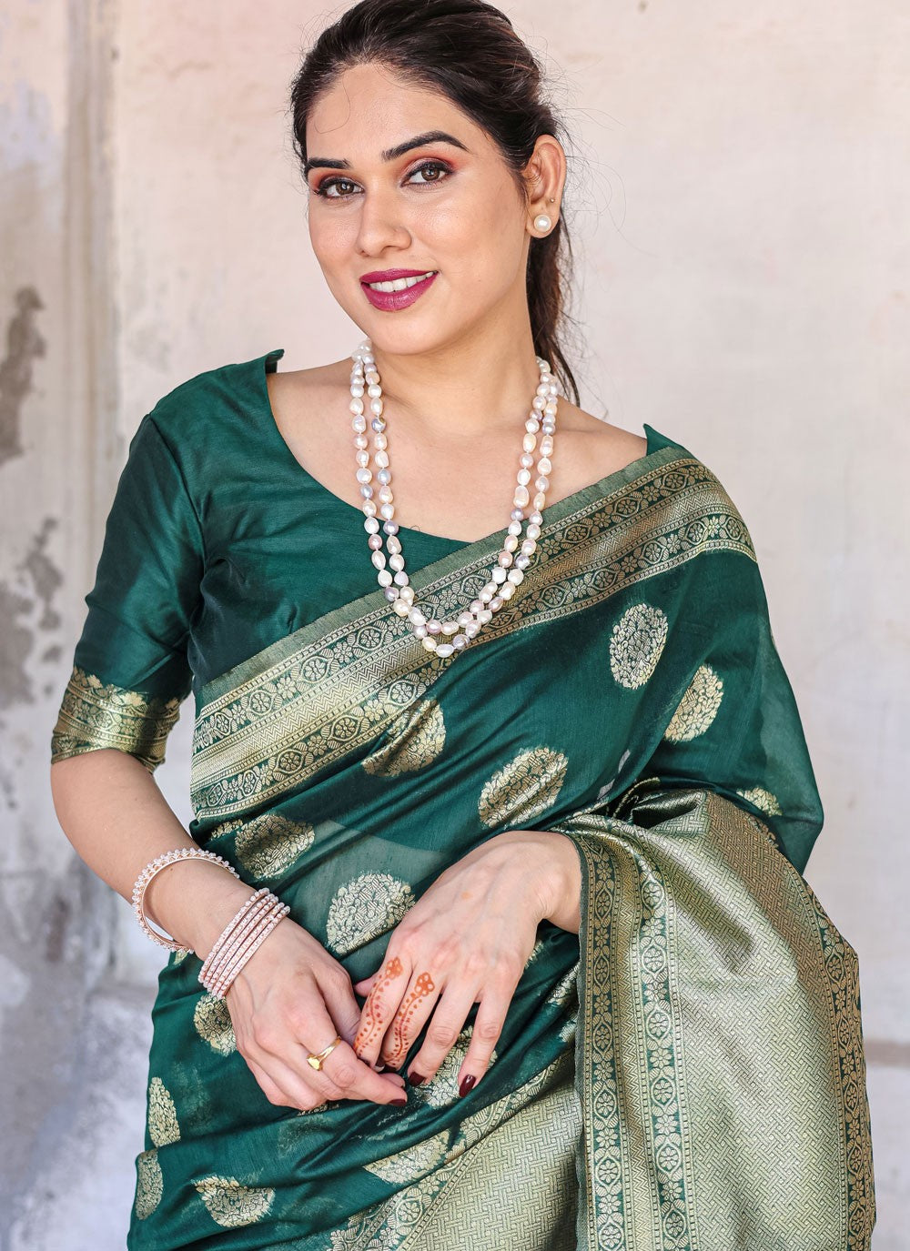 Classic Woven Chanderi Silk Saree - S7288