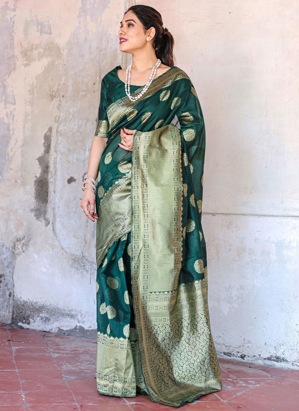 Classic Woven Chanderi Silk Saree - S7288