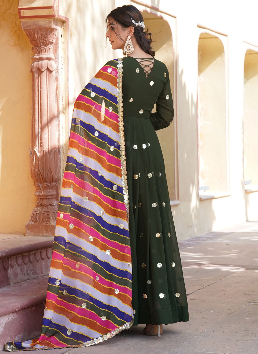 Faux Georgette Gown - G1386