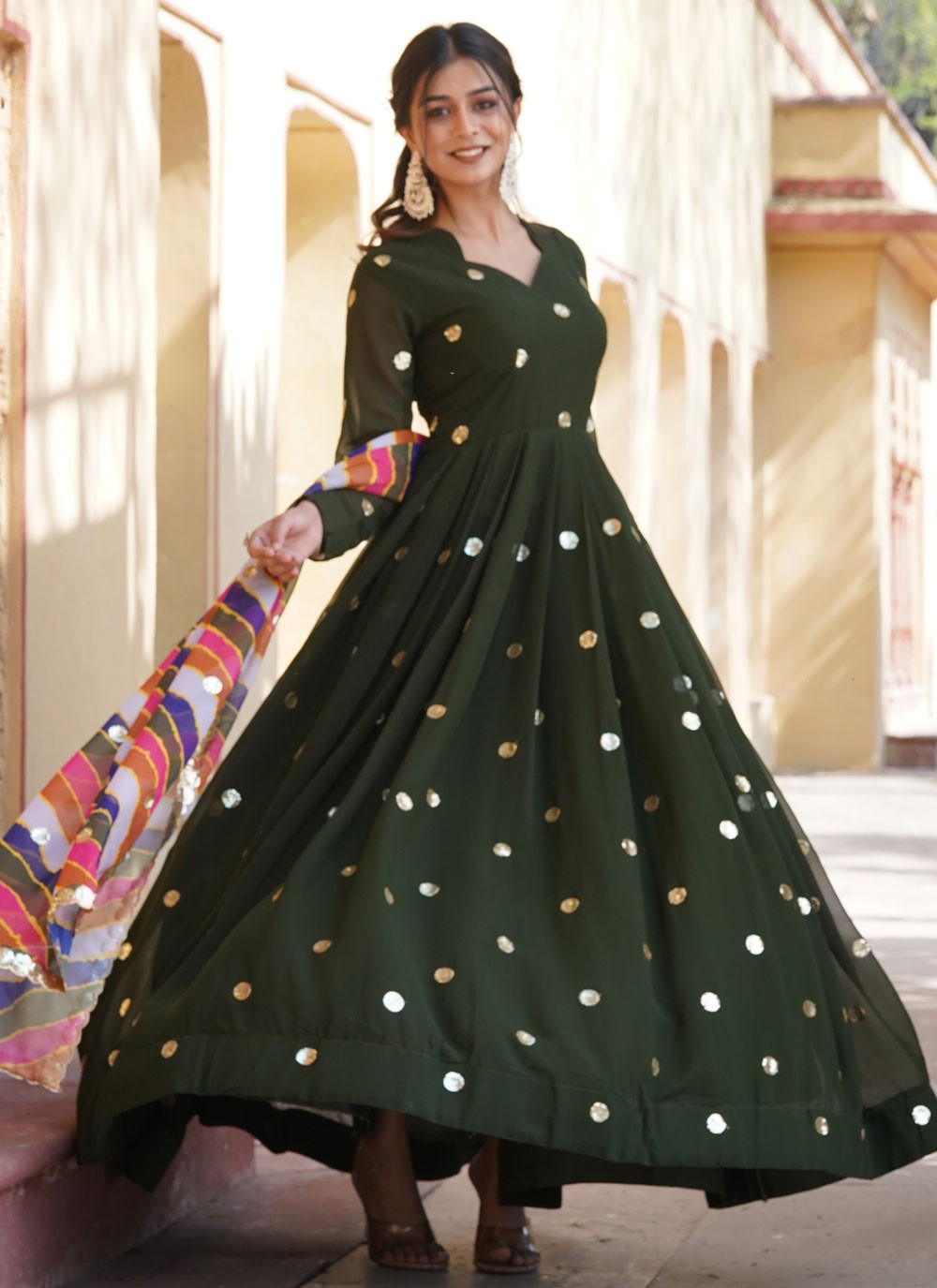 Faux Georgette Gown - G1386