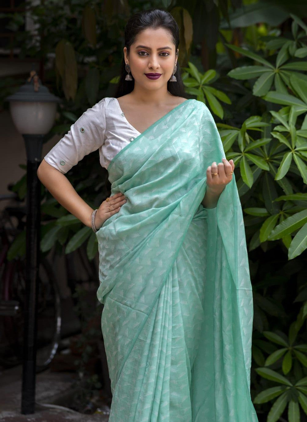 Trendy Fancy Work Chiffon Saree - S5752
