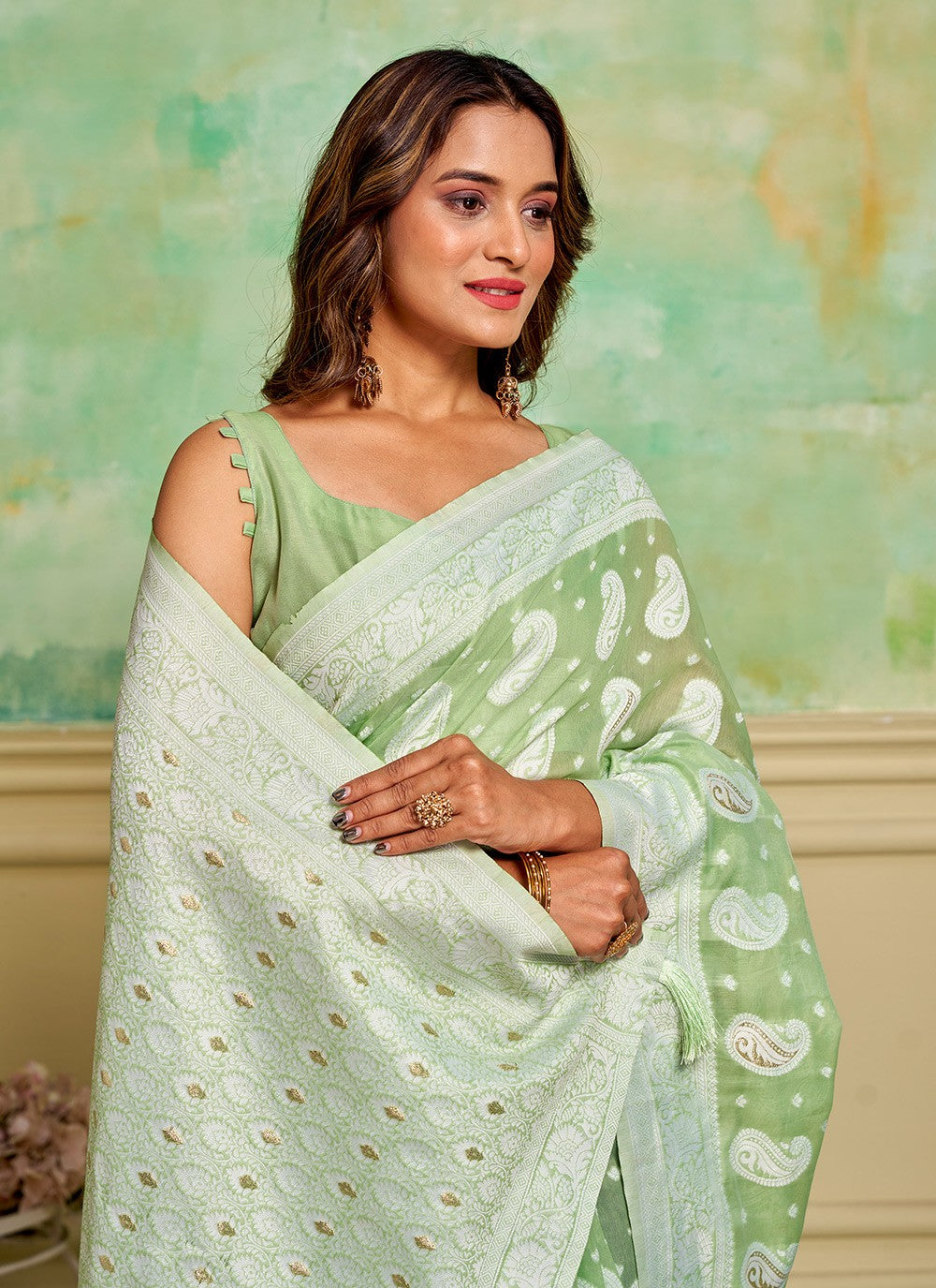 Woven Cotton Saree - S11881