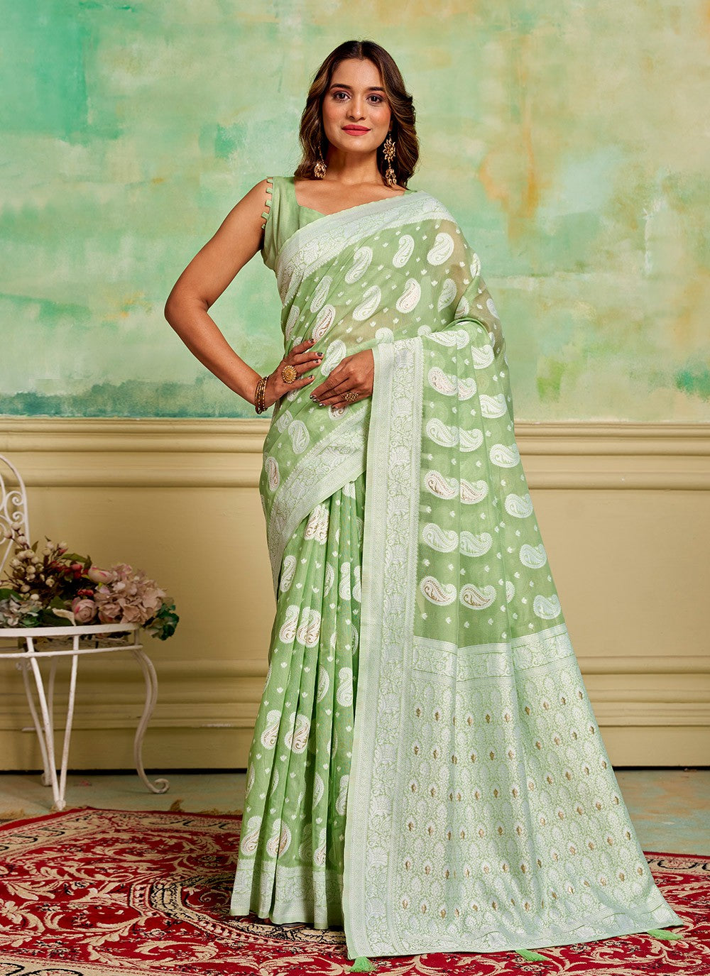 Woven Cotton Saree - S11881