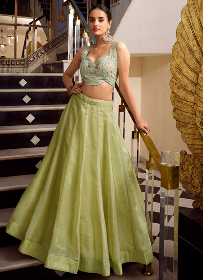 Crush Ceremonial, Festival, Mehandi & Sangeet A - Line Lehenga L3648