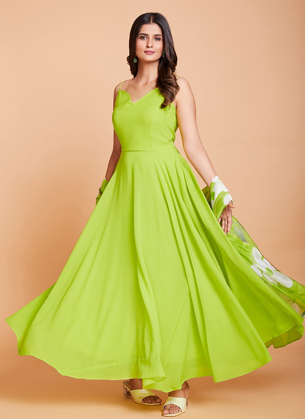 Faux Georgette Gown - G1155