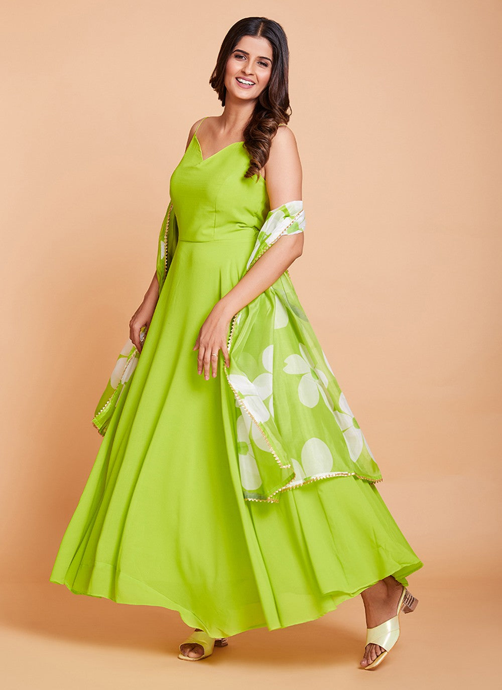 Faux Georgette Gown - G1155