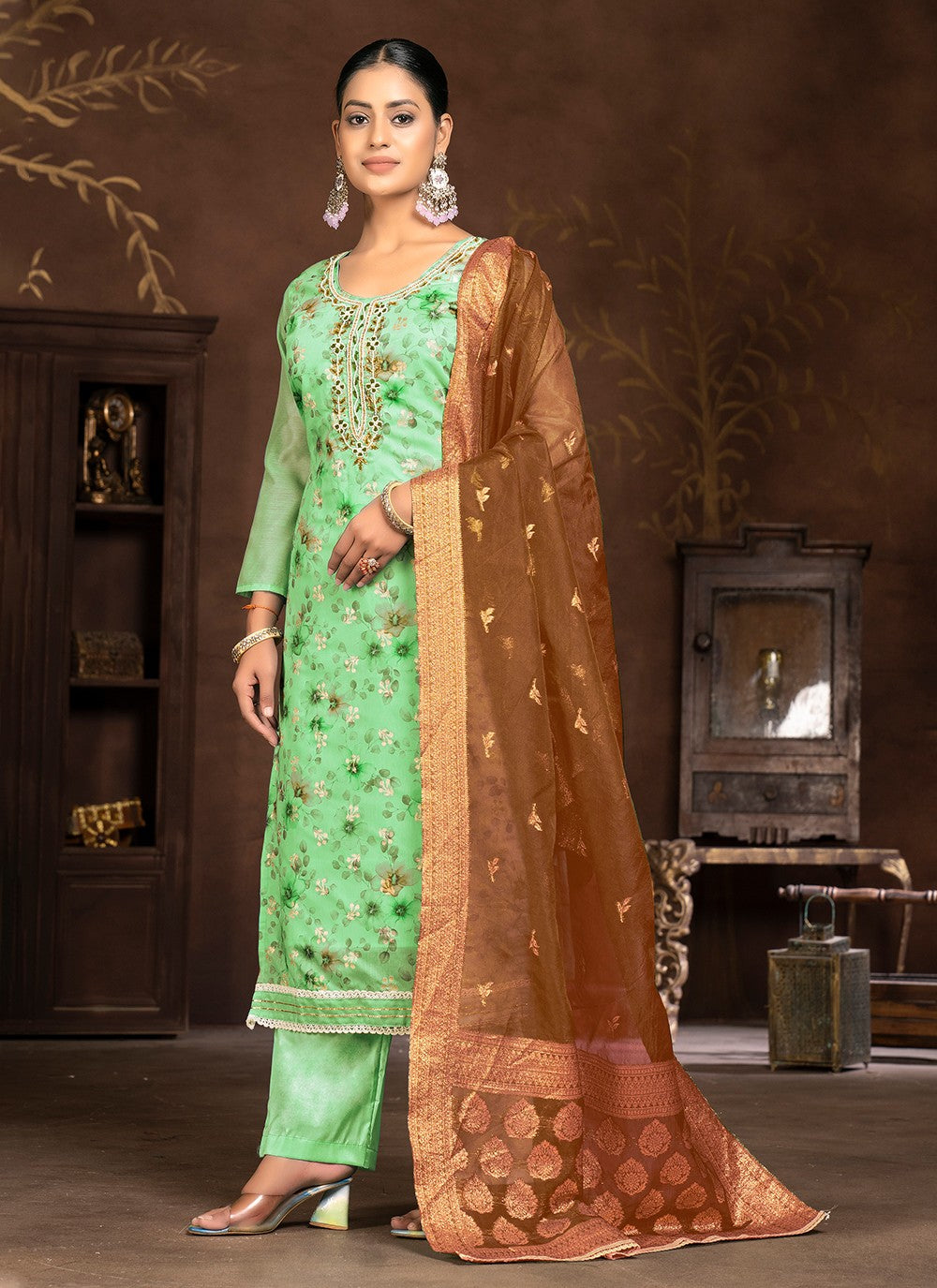 Art Silk Salwar Suit - T1990