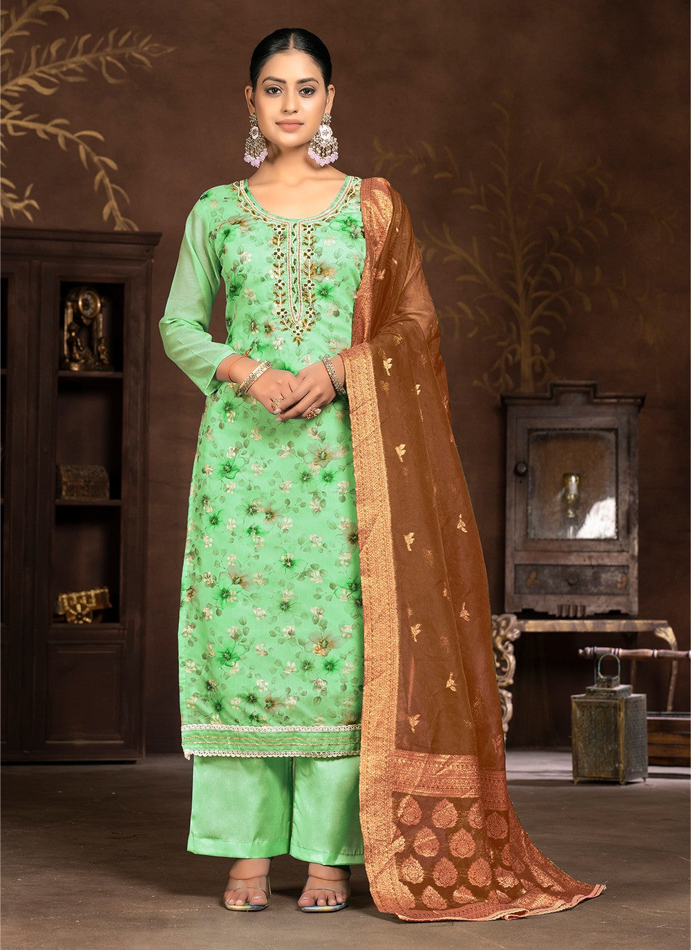 Art Silk Salwar Suit - T1990