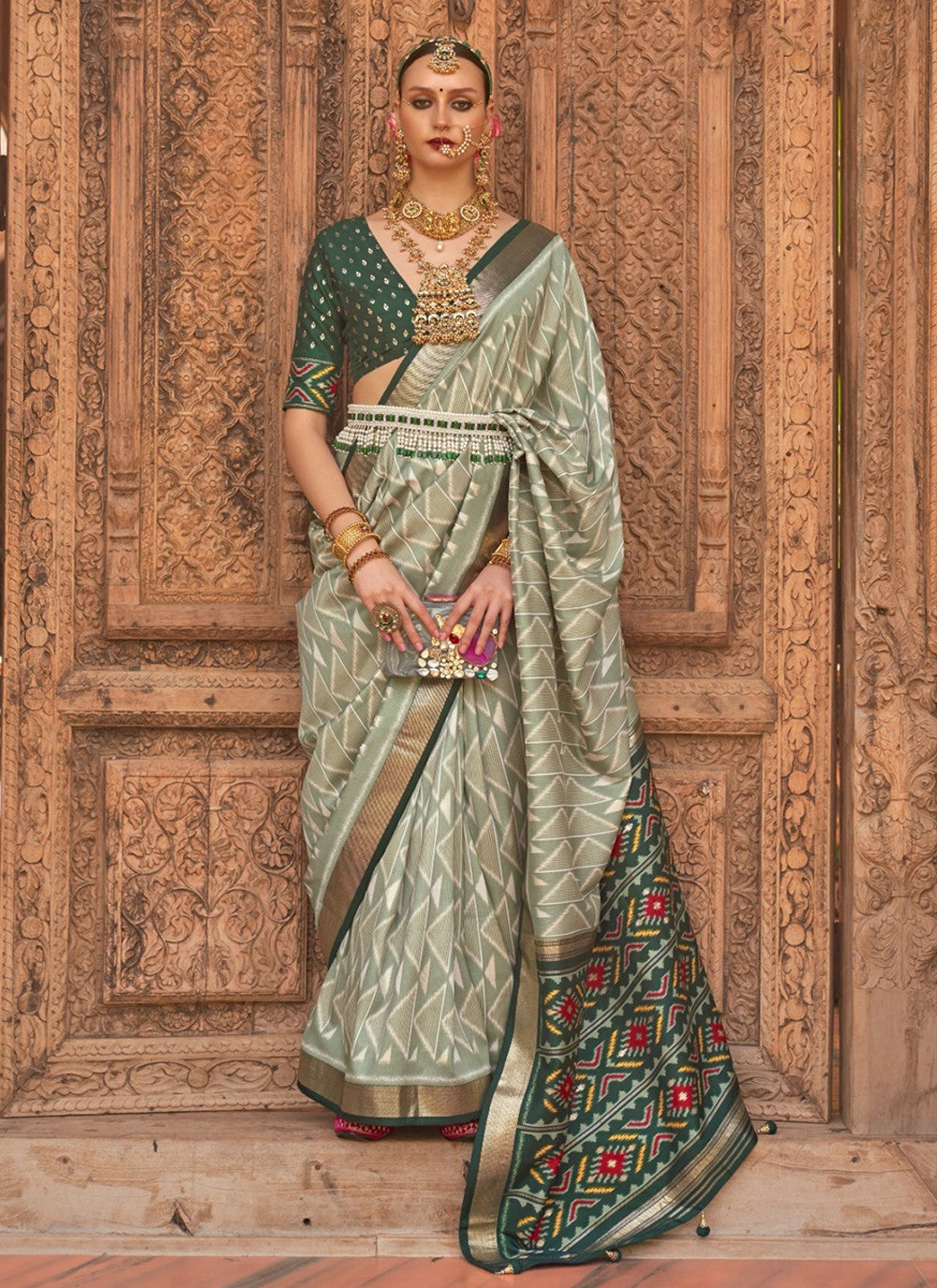 Contemporary Printed Silk Saree - S3056