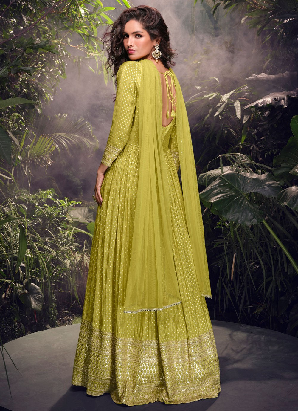 Embroidered Jacquard, Viscose Gown - G1772