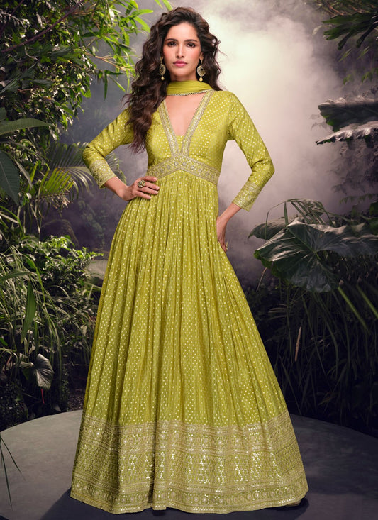 Embroidered Jacquard, Viscose Gown - G1772