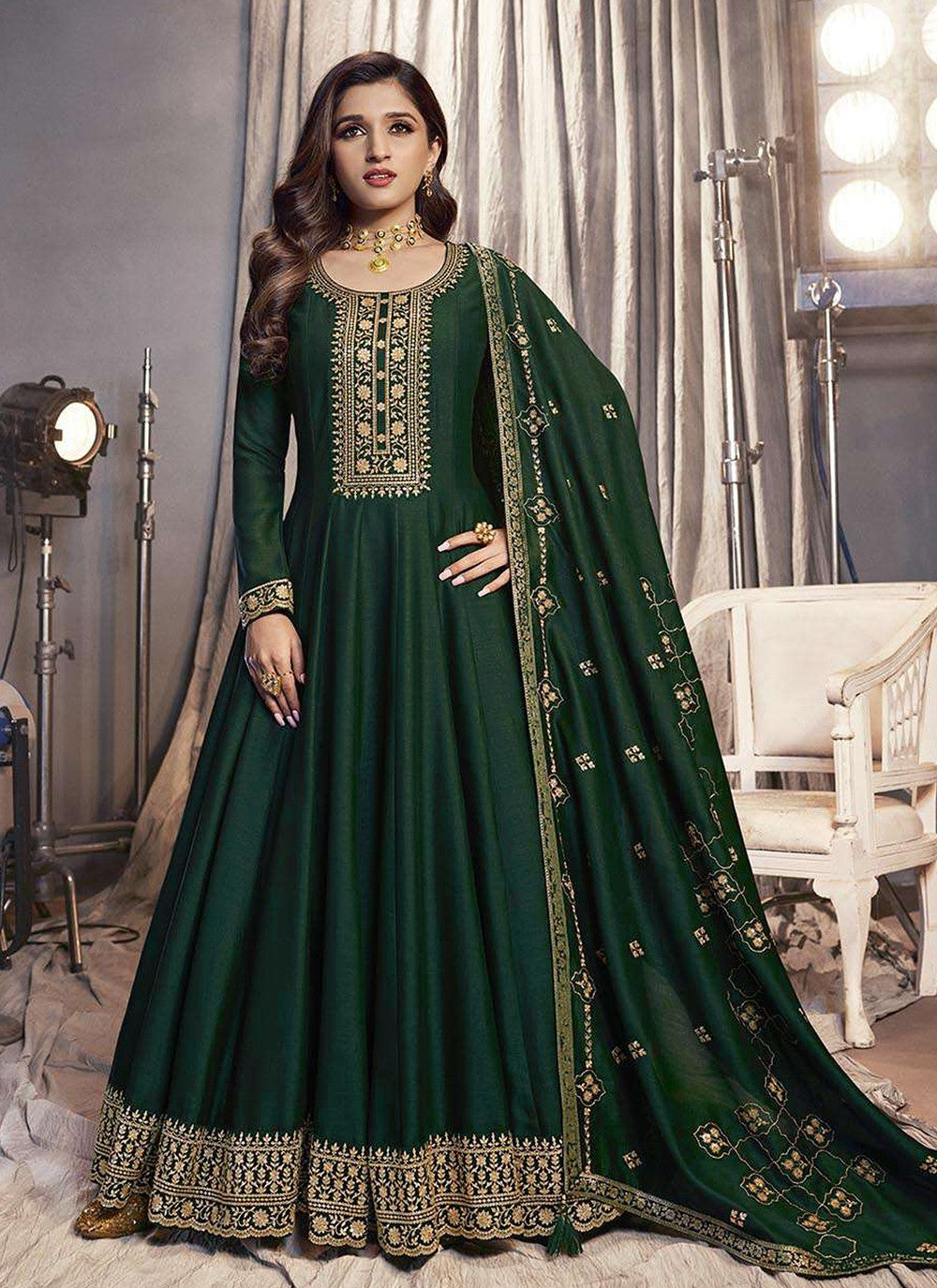 Silk Salwar Suit - T1084