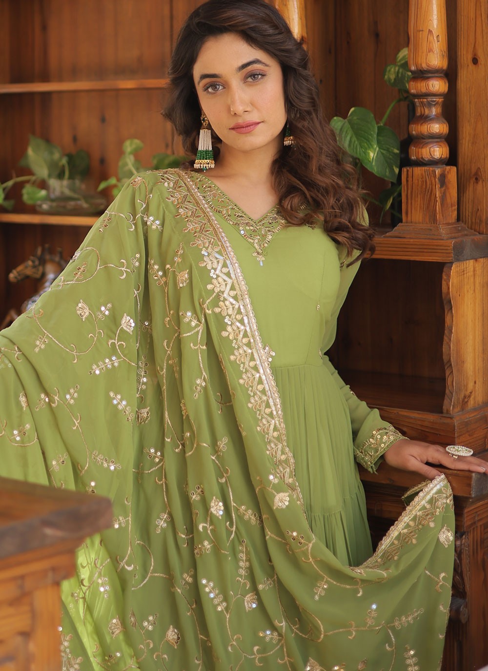 Faux Georgette Gown - G1280