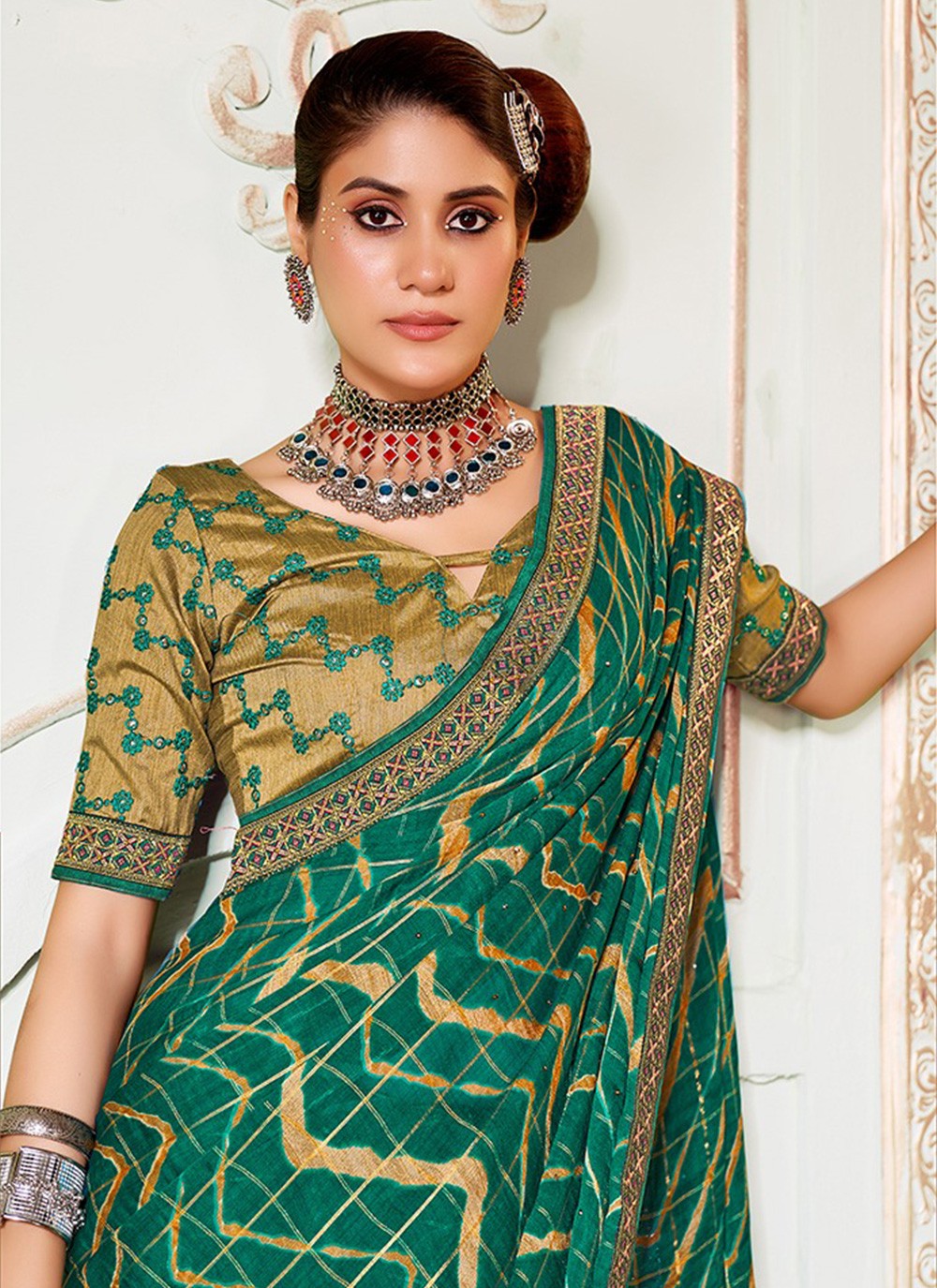 Classic Printed Silk Saree - S3189