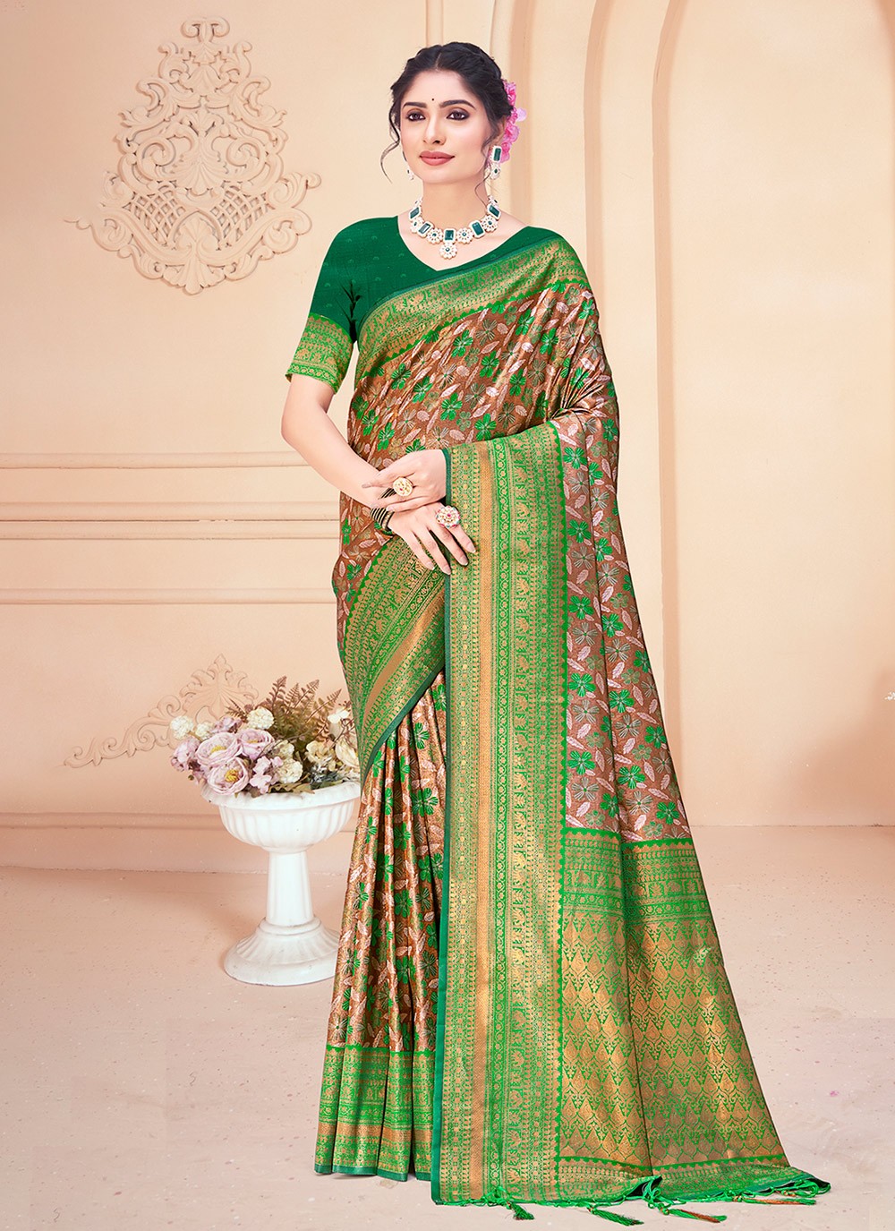 Classic Weaving Zari Silk Saree - S7466