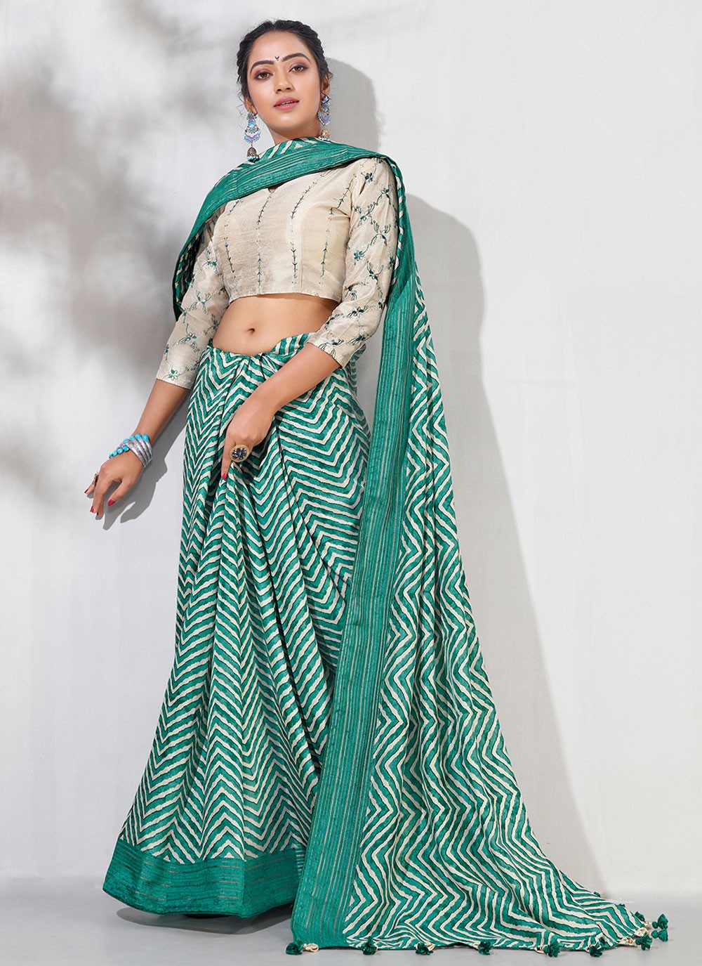 Classic Printed Silk Saree - S6800