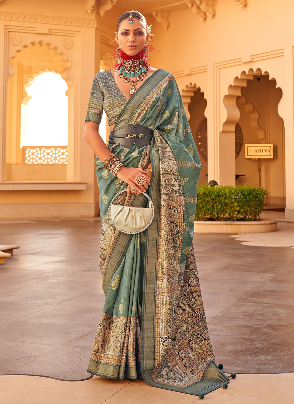 Classic Printed Silk Saree - S6215