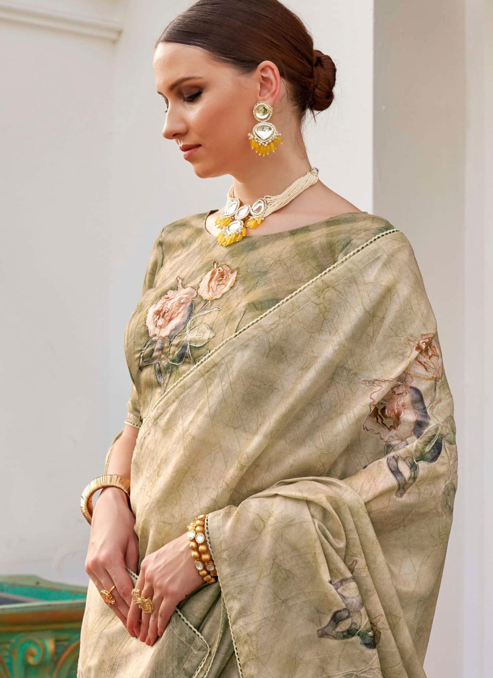 Classic Printed Silk Saree - S8450
