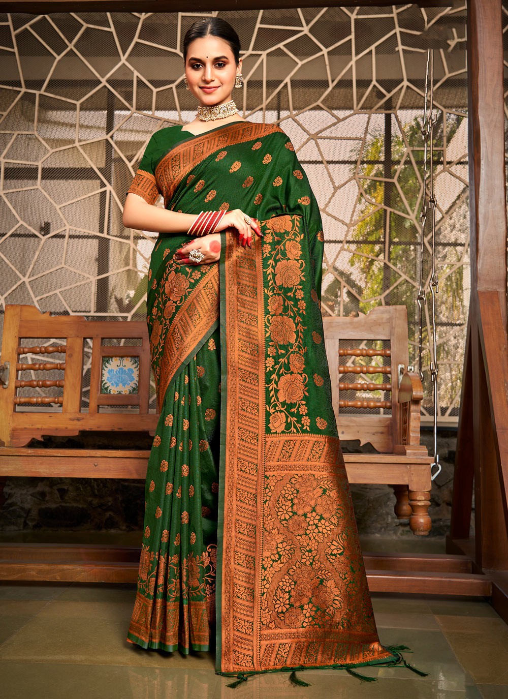 Traditional Weaving Zari Silk Saree - S5466