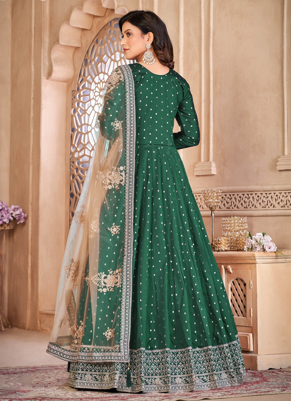 Tafeta Silk Salwar Suit - T1276