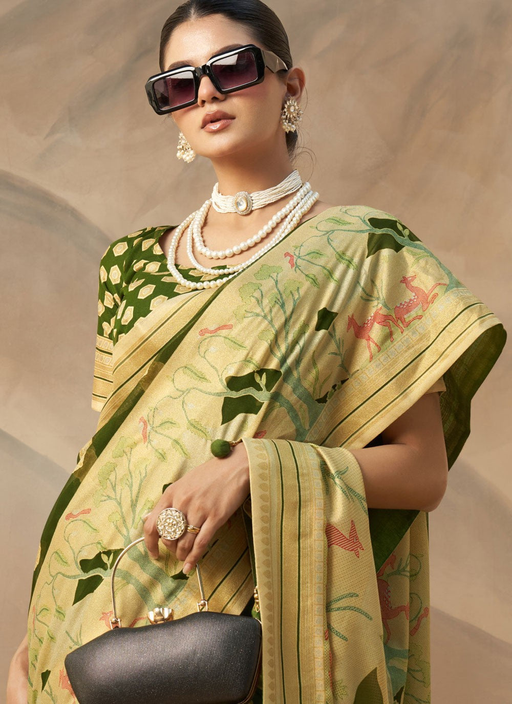 Weaving Zari Georgette Saree - S12169