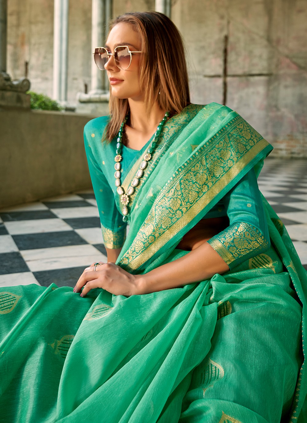 Classic Weaving Zari Tussar Silk Saree - S6021