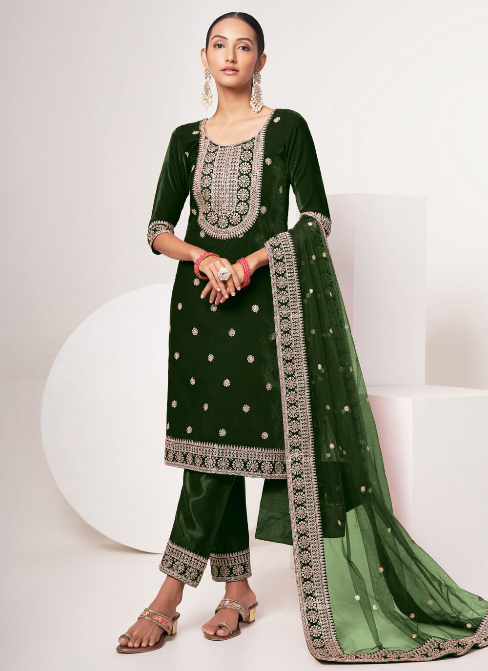Velvet Salwar Suit - T1726