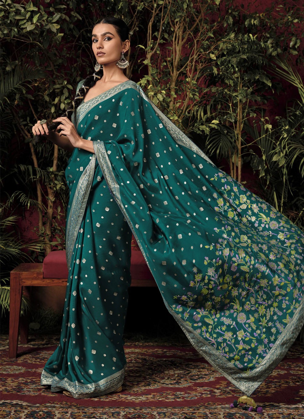 Classic Weaving Zari Silk, Viscose Saree - S4970