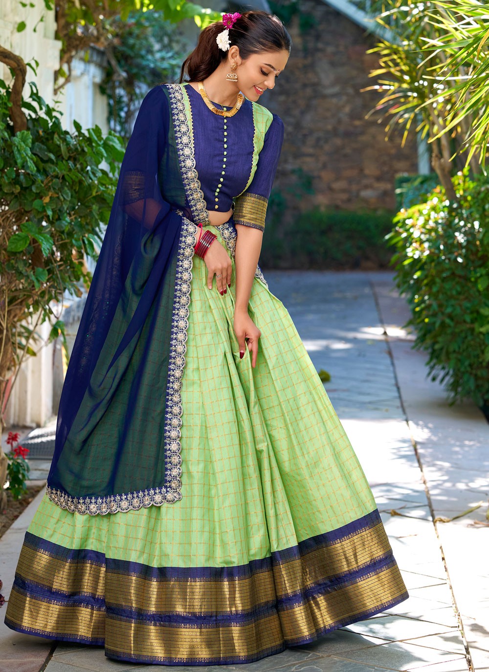 Fancy Fabric Ceremonial, Festival, Mehandi & Sangeet Readymade Lehenga Choli L3562