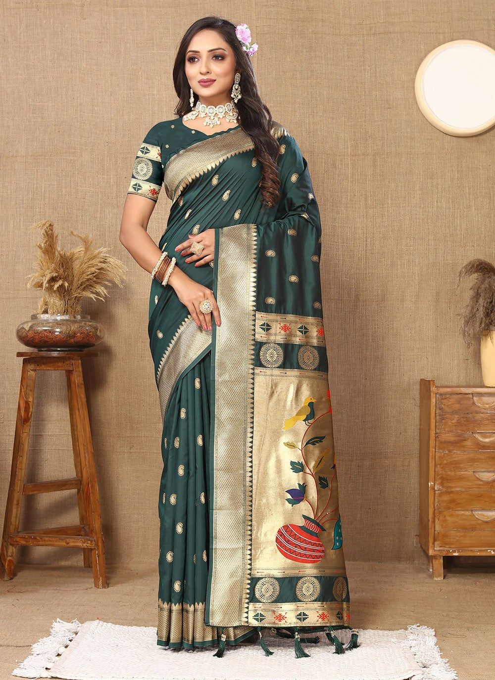Classic Weaving Zari Silk Saree - S6196