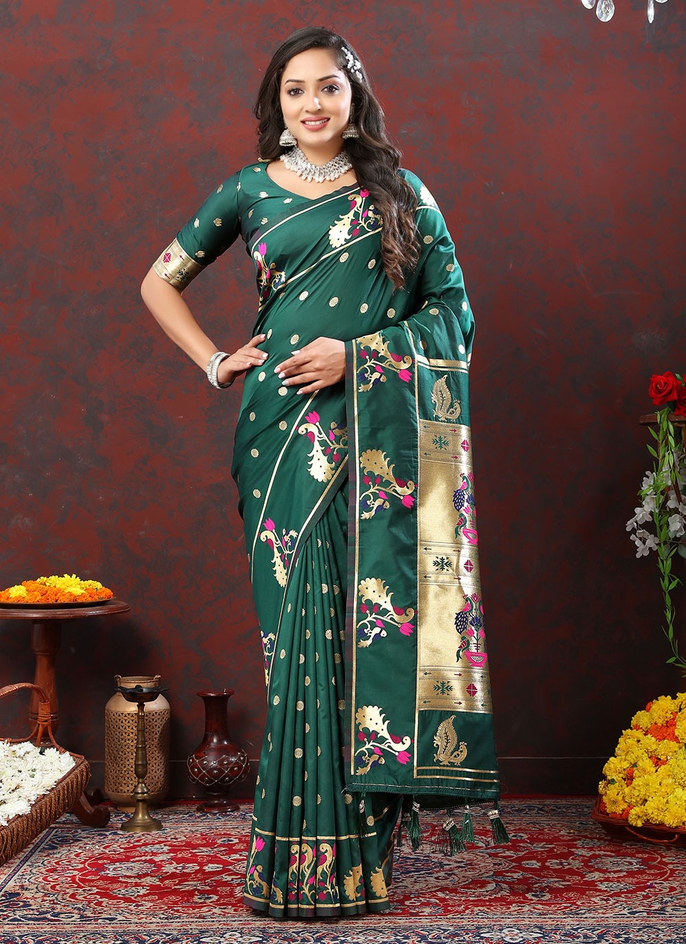 Trendy Meenakari Silk Saree - S4722