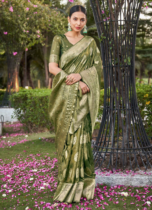 Classic Woven Shimmer, Silk Saree - S7031