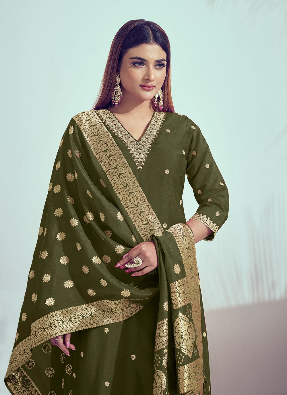 Cord Silk Salwar Suit - T4664