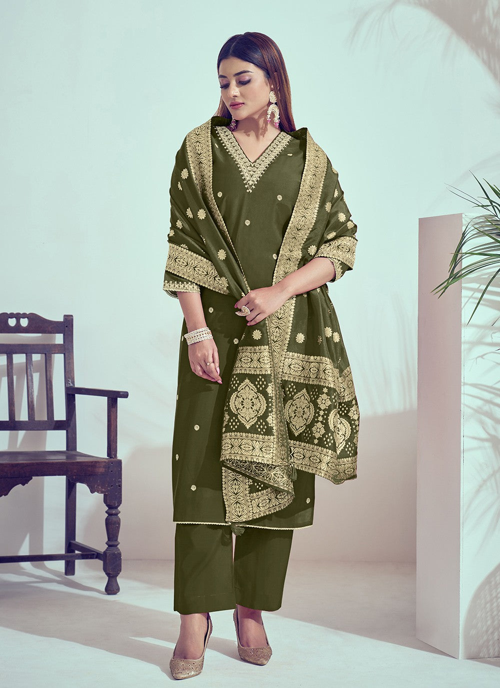 Cord Silk Salwar Suit - T4664