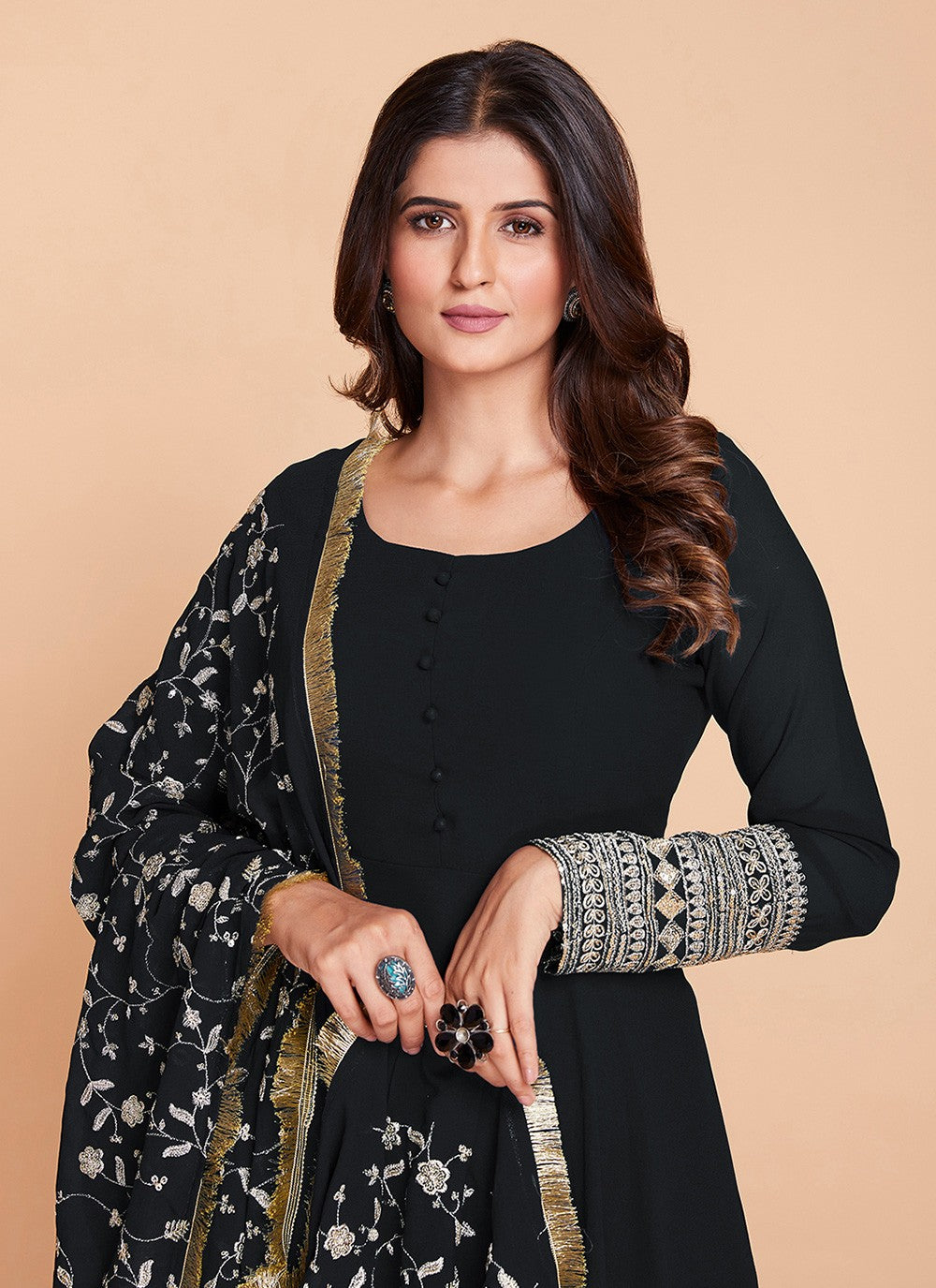 Faux Georgette Gown - G1150