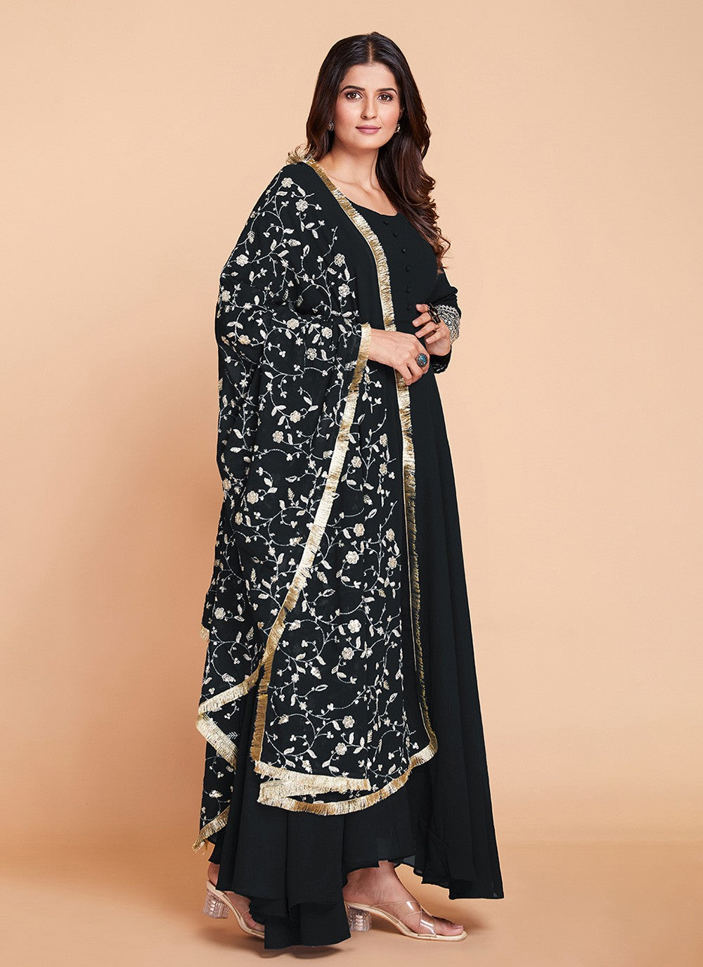 Faux Georgette Gown - G1150