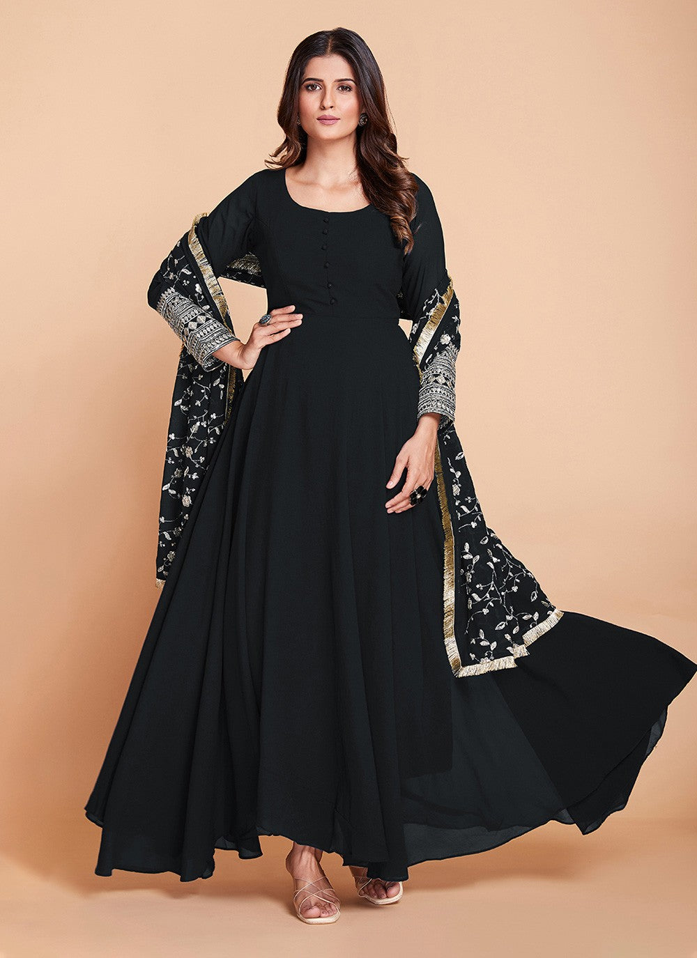 Faux Georgette Gown - G1150