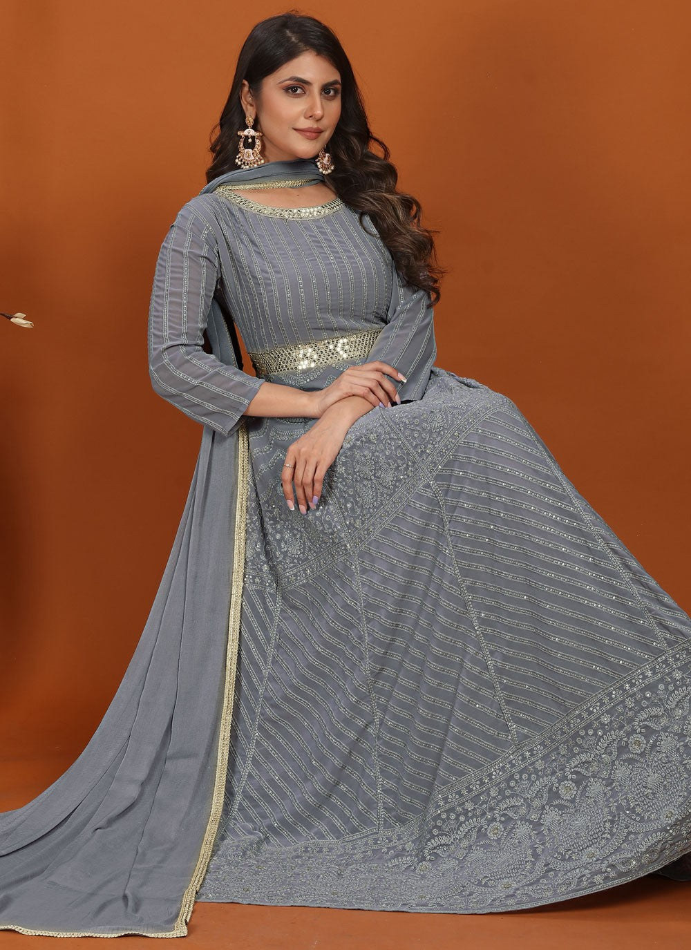 Faux Georgette Gown - G1441