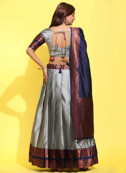 Woven Silk A - Line Lehenga - L2491