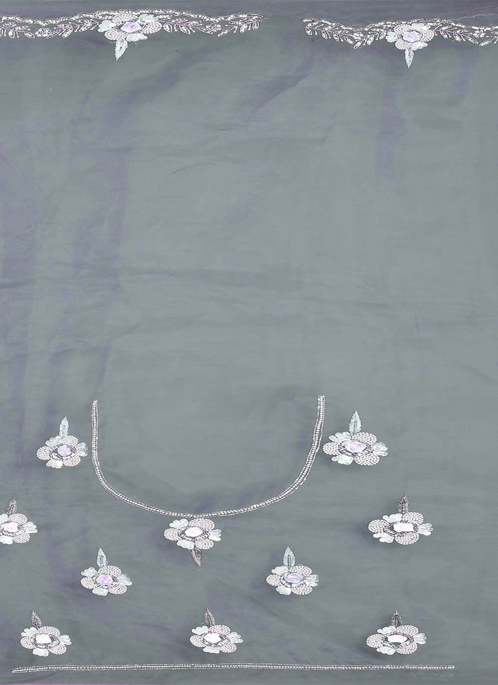 Classic Hand Embroidery Georgette Saree - S9372
