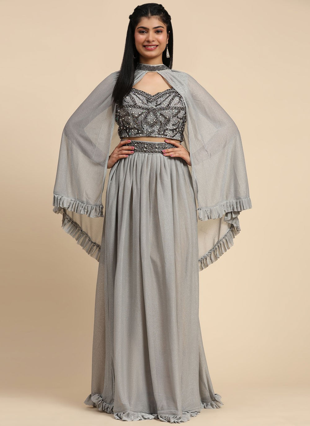 Moti Shimmer Readymade Lehenga Choli - L2063