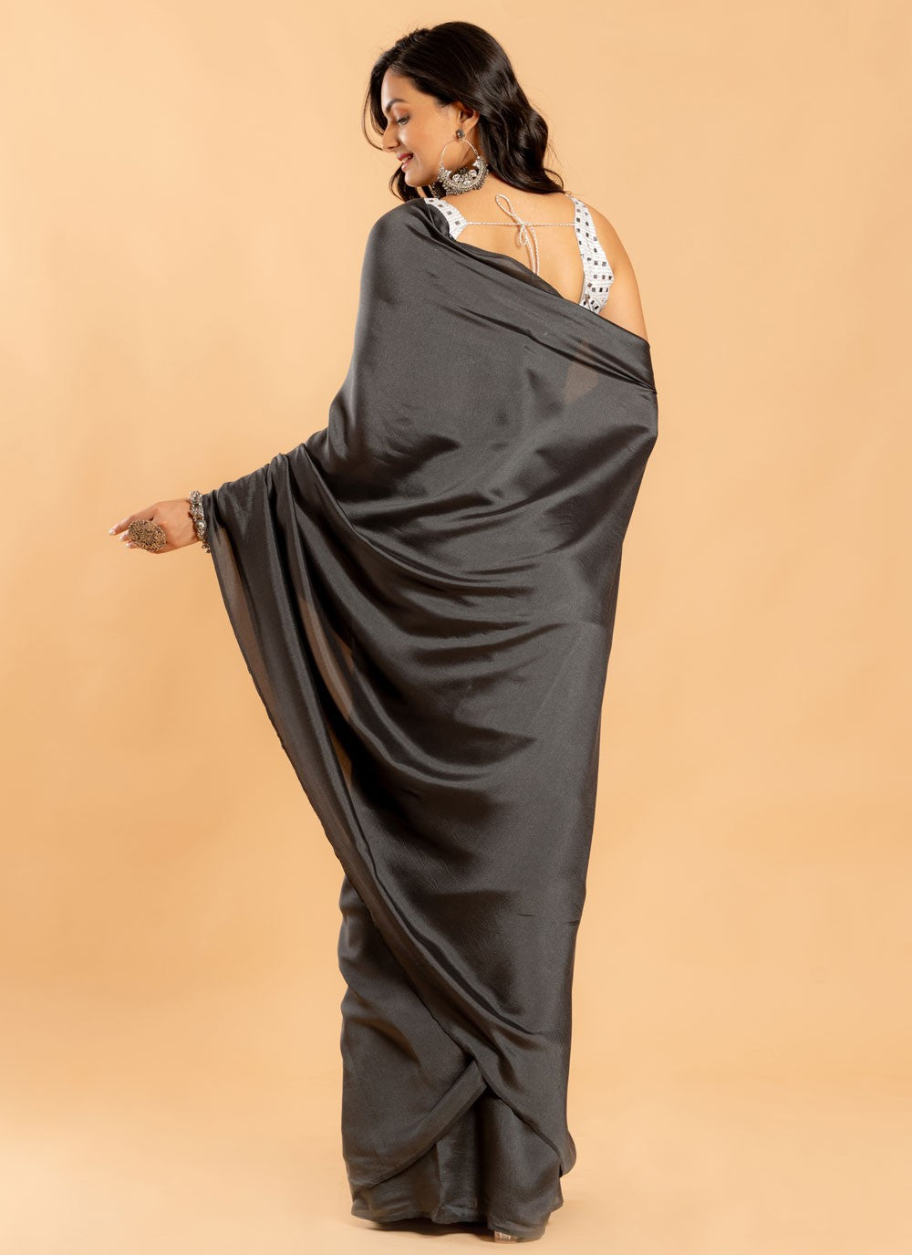 Classic Plain Silk Saree - S4237
