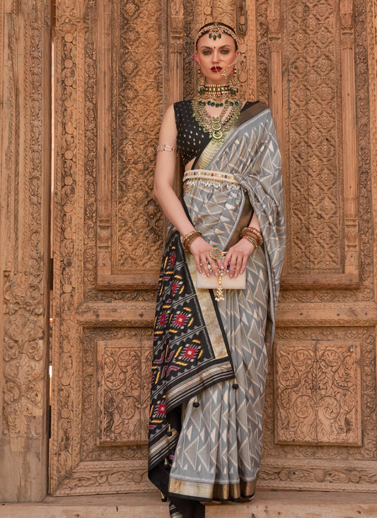Contemporary Printed Silk Saree - S3056