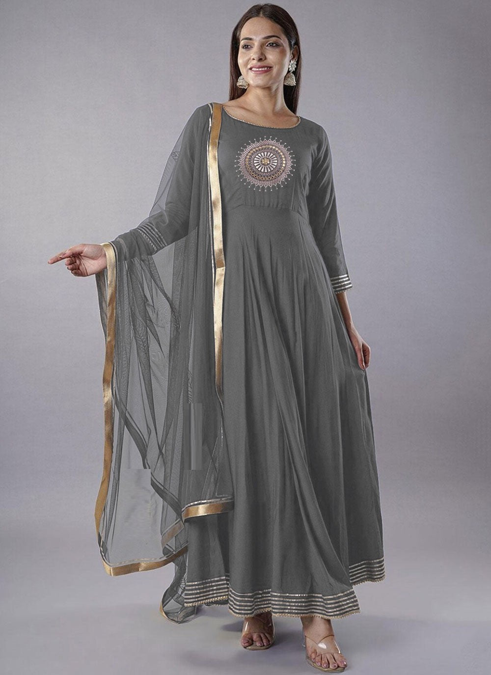 Embroidered Velvet Salwar Suit - T4630