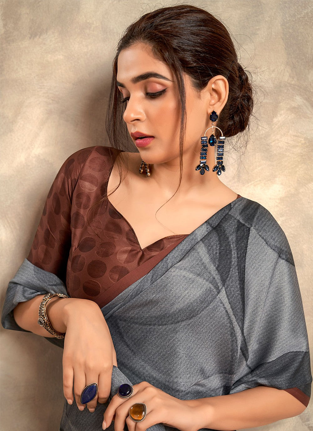 Classic Designer Satin Silk Saree - S5080