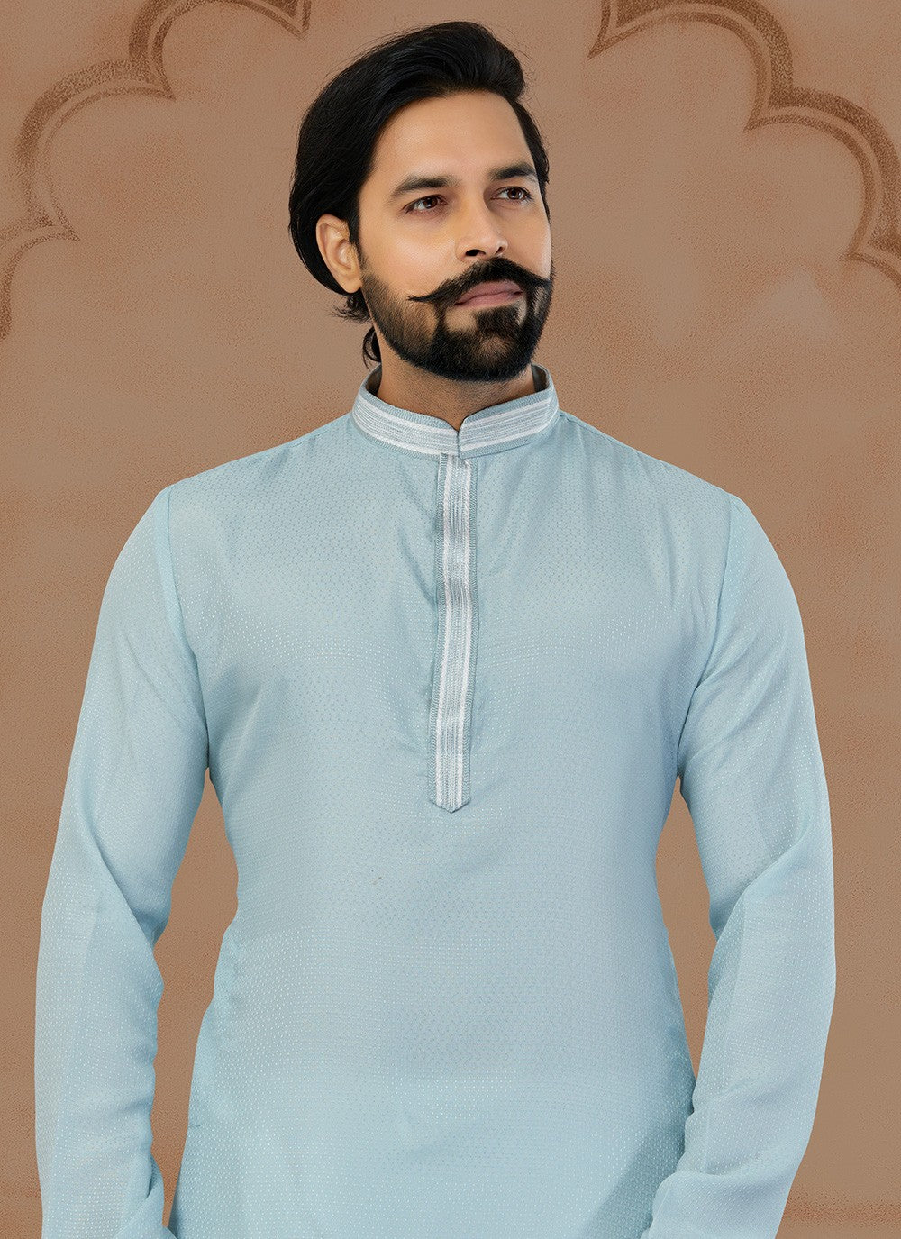 Thread Silk Grey Kurta - M5764